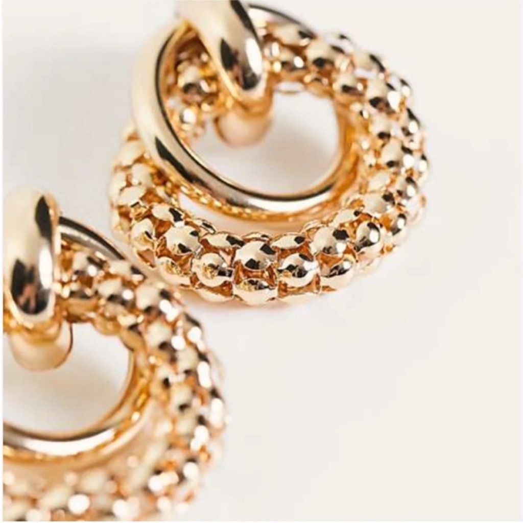 New! Commense Gold Door Knocker Earrings (1030) Nwot